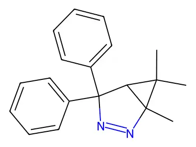 1,6,6-Trimethyl-4,4-diphenyl-2,3-diazabicyclo[3.1.0]hex-2-ene structure