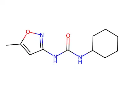1-Cyclohexyl-3-(5-methyl-1,2-oxazol-3-yl)urea structure