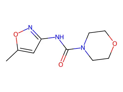 N-(5-methyl-1,2-oxazol-3-yl)morpholine-4-carboxamide structure