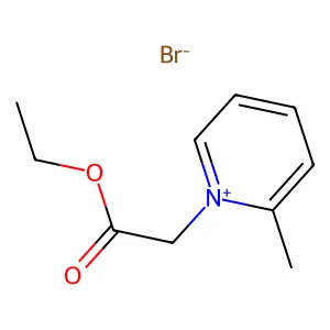 Pyridinium, 1-(2-ethoxy-2-oxoethyl)-2-methyl-, bromide (1:1) structure