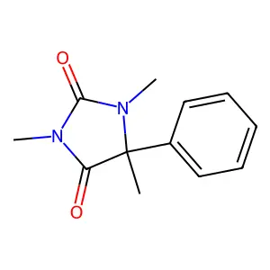 2,4-Imidazolidinedione, 1,3,5-trimethyl-5-phenyl- structure