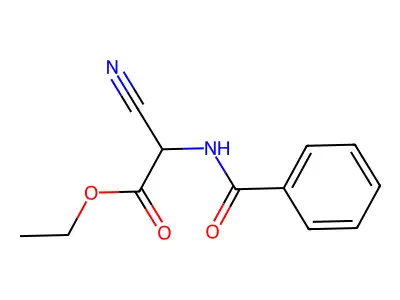 Ethyl 2-benzamido-2-cyanoacetate structure