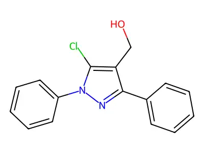 (5-Chloro-1,3-diphenyl-1H-pyrazol-4-YL)-methanol structure