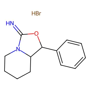 3H-Oxazolo(3,4-a)pyridine, hexahydro-3-imino-1-phenyl-, hydrobromide, (Z)-(-)- structure