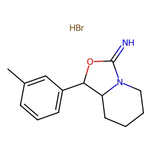 3H-Oxazolo(3,4-a)pyridine, hexahydro-3-imino-1-(m-tolyl)-, hydrochloride, (E)- structure