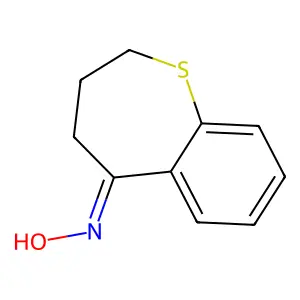 N-(3,4-dihydro-2H-1-benzothiepin-5-ylidene)hydroxylamine structure