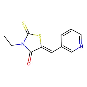 3-Ethyl-5-(3-pyridinylmethylene)-2-thioxo-1,3-thiazolidin-4-one structure