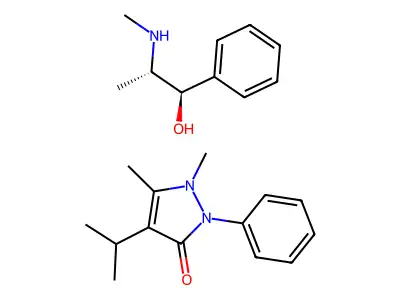 Ephedrine mixture with propyphenazone structure