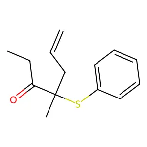 4-Methyl-4-phenylsulfanylhept-6-en-3-one structure