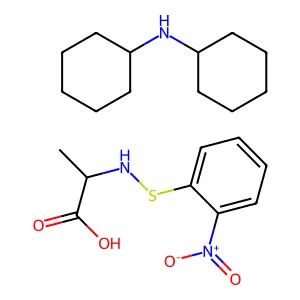 Dicyclohexylamine ((2-nitrophenyl)thio)-DL-alaninate structure