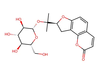 Columbianetin glucopyranoside structure