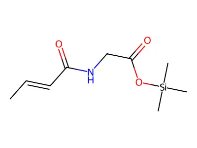 N-Crotonylglycine, trimethylsilyl ester structure