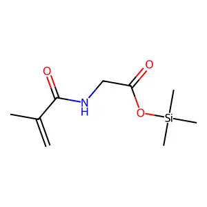 Trimethylsilyl (methacryloylamino)acetate structure