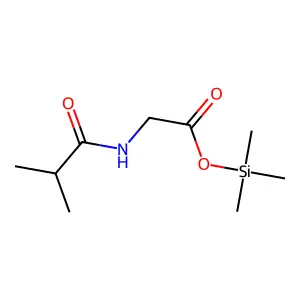 Isobutyrylglycine, trimethylsilyl- structure