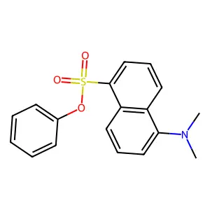 1-Naphthalenesulfonic acid, 5-(dimethylamino)-, phenyl ester structure