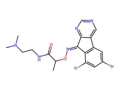 2-[(E)-(6,8-dibromoindeno[2,3-d]pyrimidin-9-ylidene)amino]ox structure