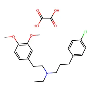 Phenethylamine, N-(3-(p-chlorophenyl)propyl)-3,4-dimethoxy-N-ethyl-, oxalate structure