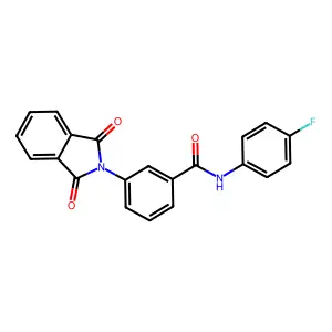 3-(1,3-dioxoisoindol-2-yl)-N-(4-fluorophenyl)benzamide structure