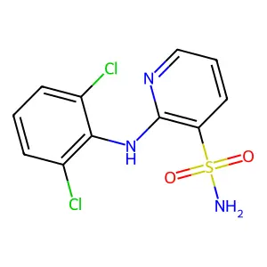 2-(2,6-Dichloroanilino)-3-pyridinesulfonamide structure