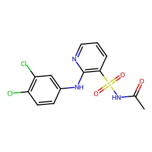 N-[2-(3,4-dichloroanilino)pyridin-3-yl]sulfonylacetamide structure