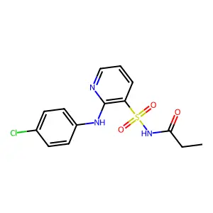 N-[2-(4-chloroanilino)pyridin-3-yl]sulfonylpropanamide structure