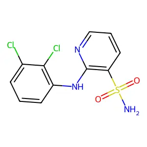 2-(2,3-Dichloroanilino)-3-pyridinesulfonamide structure