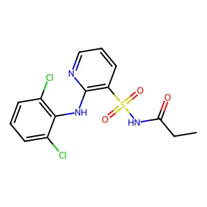 N-[2-(2,6-Dichloroanilino)pyridine-3-sulfonyl]propanamide structure