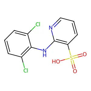 2-(2,6-Dichloroanilino)pyridine-3-sulfonic acid structure