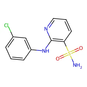 2-(3-Chloroanilino)-3-pyridinesulfonamide structure