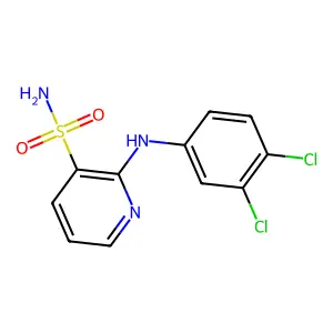 2-(3,4-Dichloroanilino)-3-pyridinesulfonamide structure