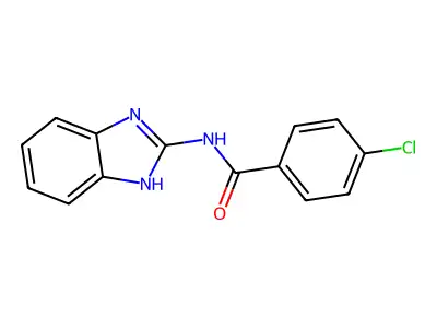 N-(1H-benzimidazol-2-yl)-4-chlorobenzamide structure