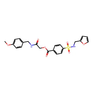 [2-[(4-methoxyphenyl)methylamino]-2-oxoethyl] 4-(furan-2-ylmethylsulfamoyl)benzoate structure