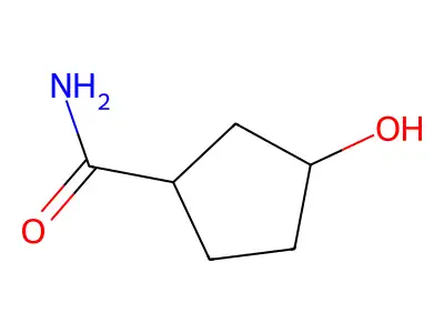 Cyclopentanecarboxamide, 3-hydroxy-, cis- structure