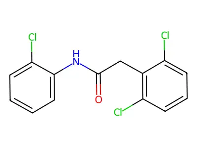 2,6-Dichloro-N-(2-chlorophenyl)benzeneacetamide structure