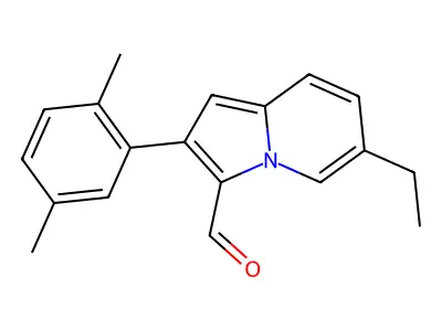 2-(2,5-Dimethylphenyl)-6-ethylindolizine-3-carbaldehyde structure
