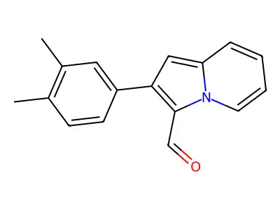 2-(3,4-Dimethylphenyl)indolizine-3-carbaldehyde structure