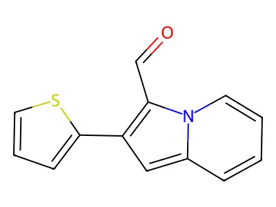 2-Thiophen-2-yl-indolizine-3-carbaldehyde structure