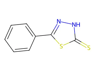1,3,4-Thiadiazole-2-thiol, 5-phenyl- structure