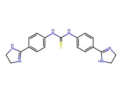 1,3-bis[4-(4,5-dihydro-1H-imidazol-2-yl)phenyl]thiourea structure