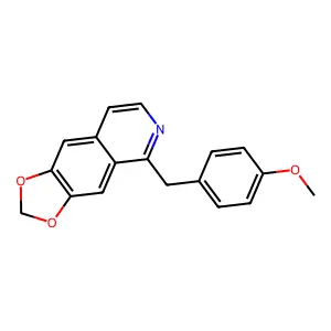 1-(4-Methoxybenzyl)-6,7-methylenedioxyisoquinoline structure