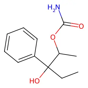 3-Hydroxy-3-phenylpentane-2-carbamate structure