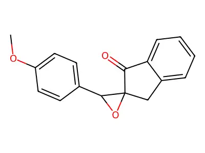 2-(4-Methoxyphenyl)spiro[oxirane3,2'-{1'-indanone}] structure