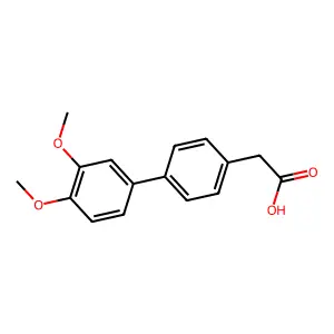 3',4'-二甲氧基联苯-4-乙酸 structure