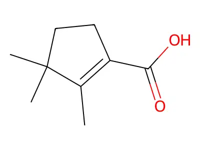 1-Cyclopentene-1-carboxylicacid, 2,3,3-trimethyl- structure