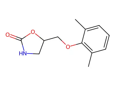5-[(2,6-Dimethylphenoxy)methyl]-2-oxazolidinone structure