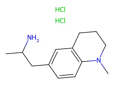 alpha,1-Dimethyl-1,2,3,4-tetrahydro-6-quinolineethylamine dihydrochloride structure
