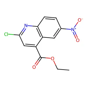 Ethyl 2-chloro-6-nitroquinoline-4-carboxylate structure