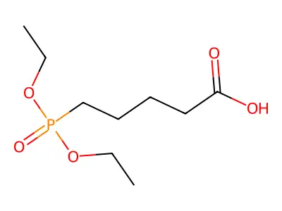 5-diethoxyphosphorylpentanoic Acid structure