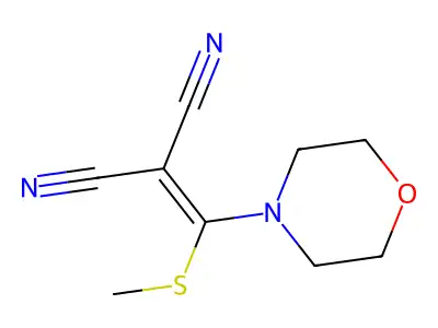 2-[(Methylsulfanyl)(morpholin-4-yl)methylidene]propanedinitrile structure