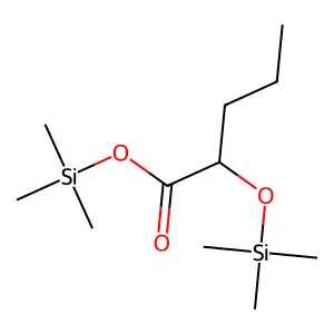 2-Trimethylsiloxyvaleric acid, trimethylsilyl ester structure